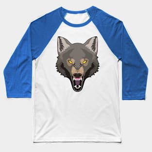 Angry Wolf Baseball T-Shirt